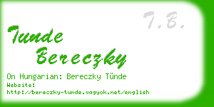 tunde bereczky business card